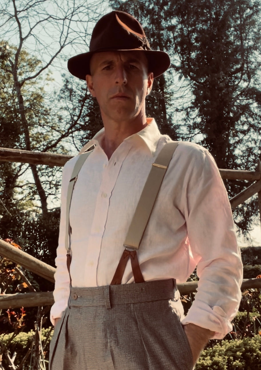 Mens vintage spear point collar shirt