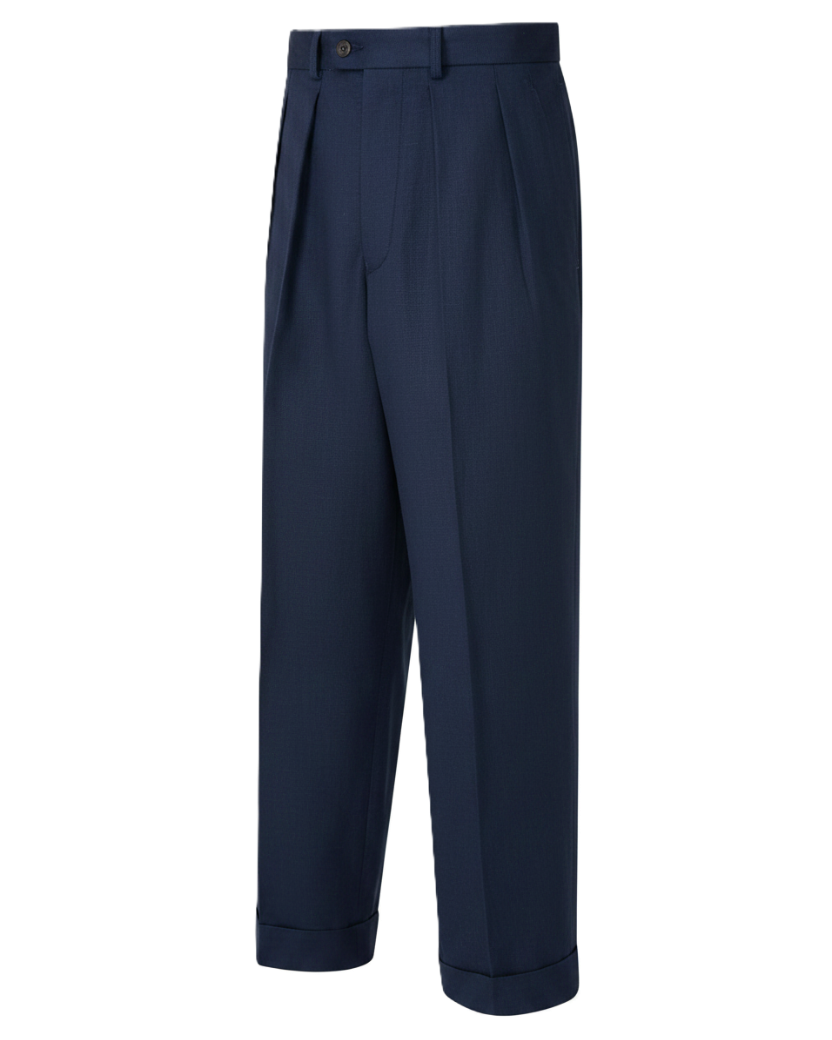 THE "ERROL" TROUSER - LINEN - NAVY