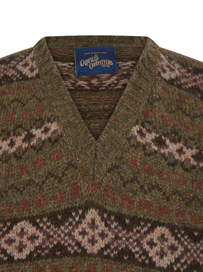Fair Isle v neck sweater