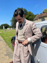 1940s DONEGAL TWEED,  BEIGE HERRINGBONE JACKET