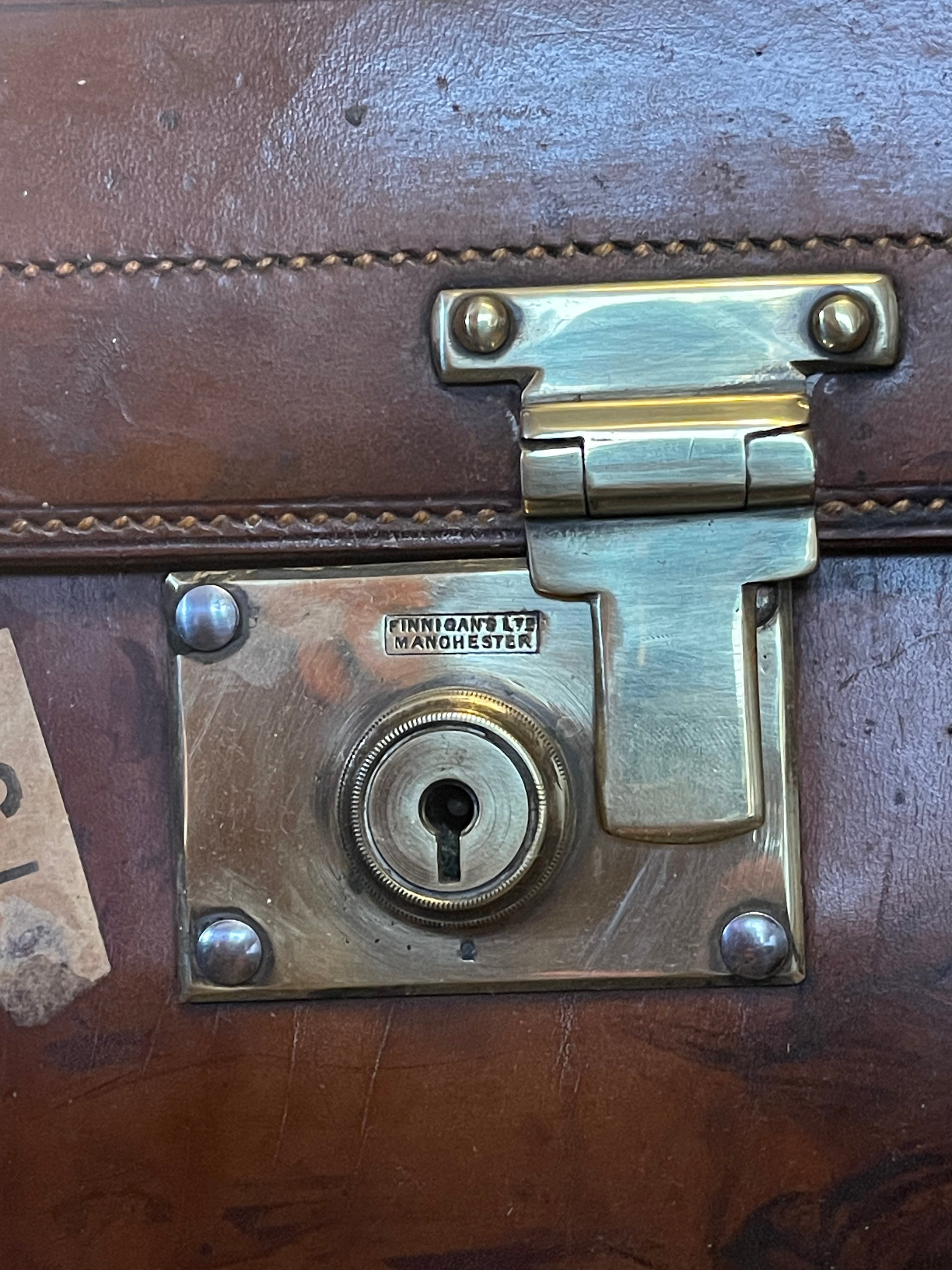 Immaculate 1910s Finnigans Leather Suitcase