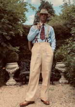 1930s High Waisted Linen Trousers
