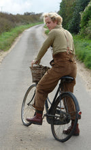 1930s "OLDROYD" TROUSER - BROWN 12 RIB NEEDLE CORDUROY