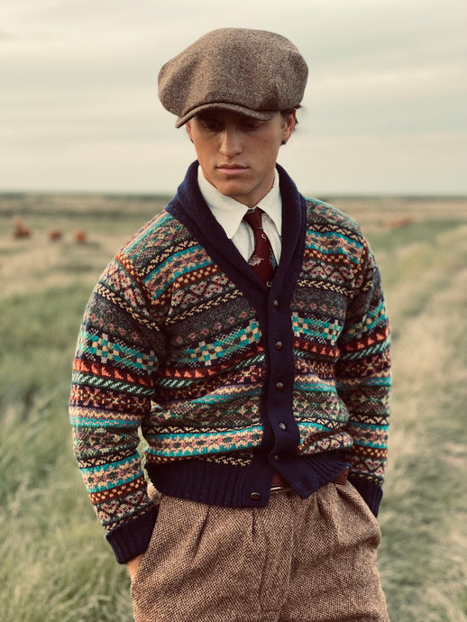 1930s Shawl neck Fair Isle Cardigan