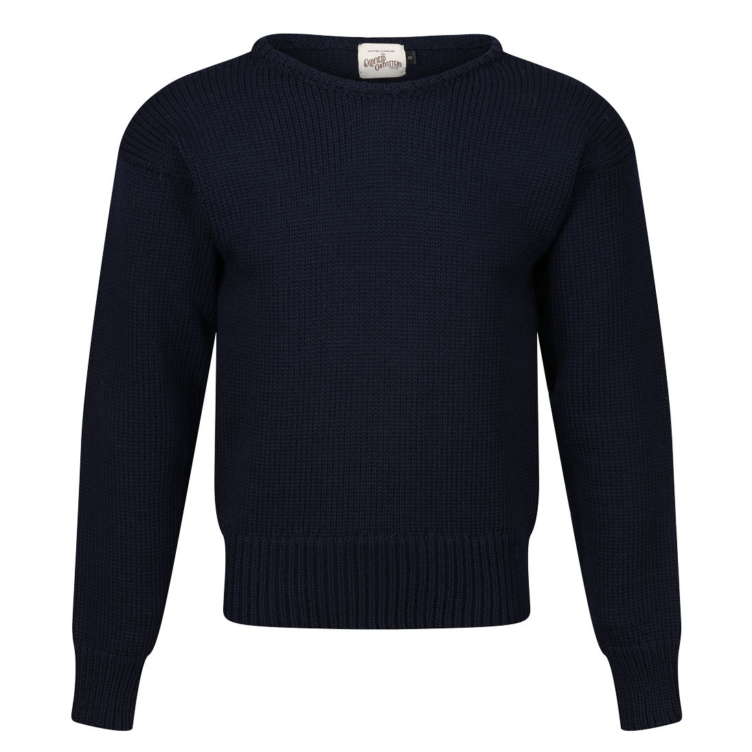 Vintage Boat neck sweater in Navy Merino wool