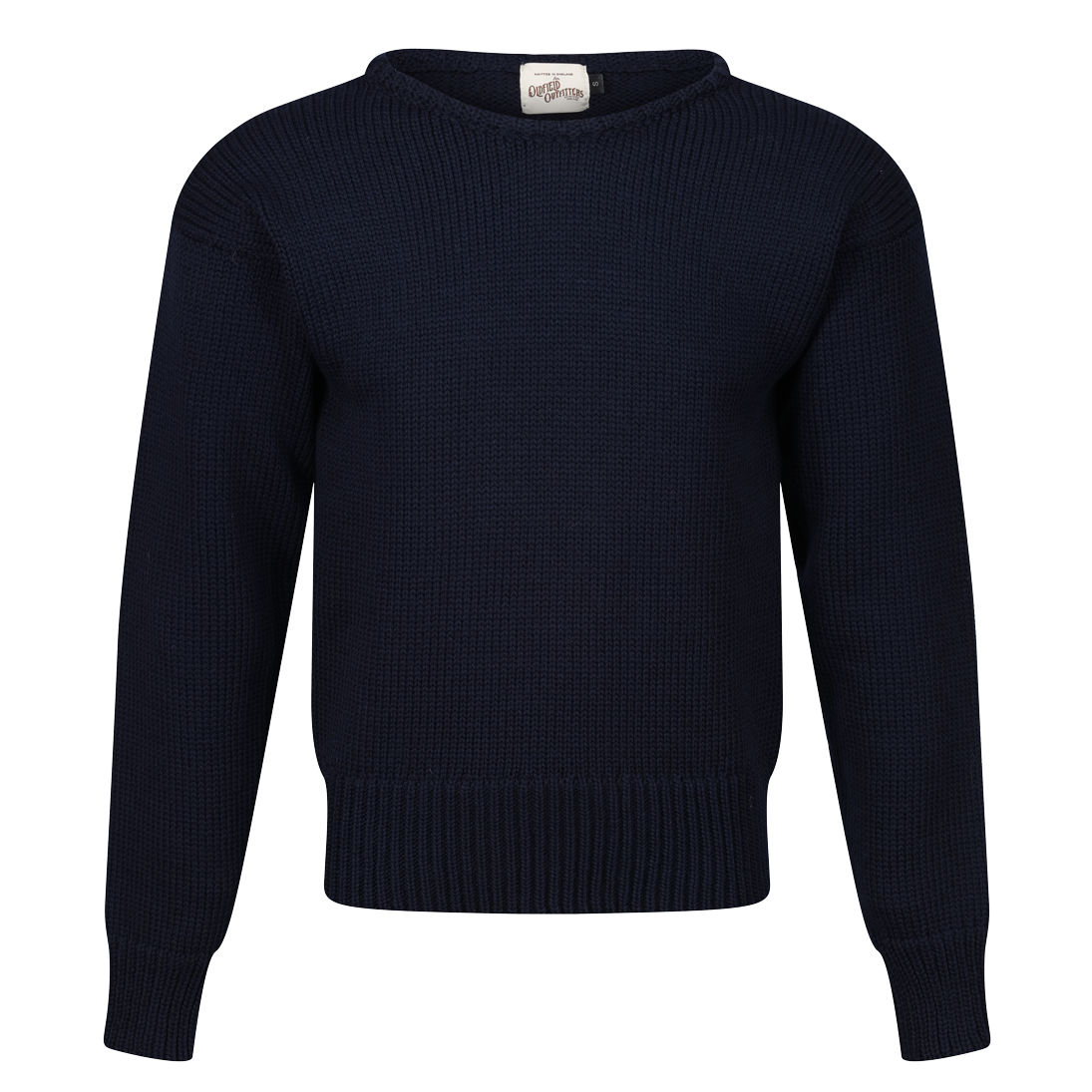 Navy boatneck shop sweater