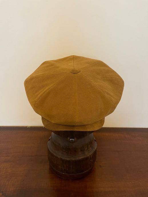 1930s Baker boy cap in brown corduroy