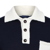 1920s Biker sweater in Navy & Ecru