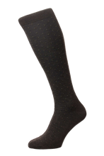 Panthrella, "Gadsbury Dark Brown mix", Over the Calf sock