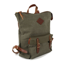 Handmade Leather & Canvas Backpack - Shortwood - Made by Ben at Portamus