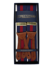 Wide Navy & Red Stripe brace