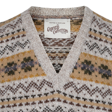 Fair Isle v neck sweater knitted in Shetland