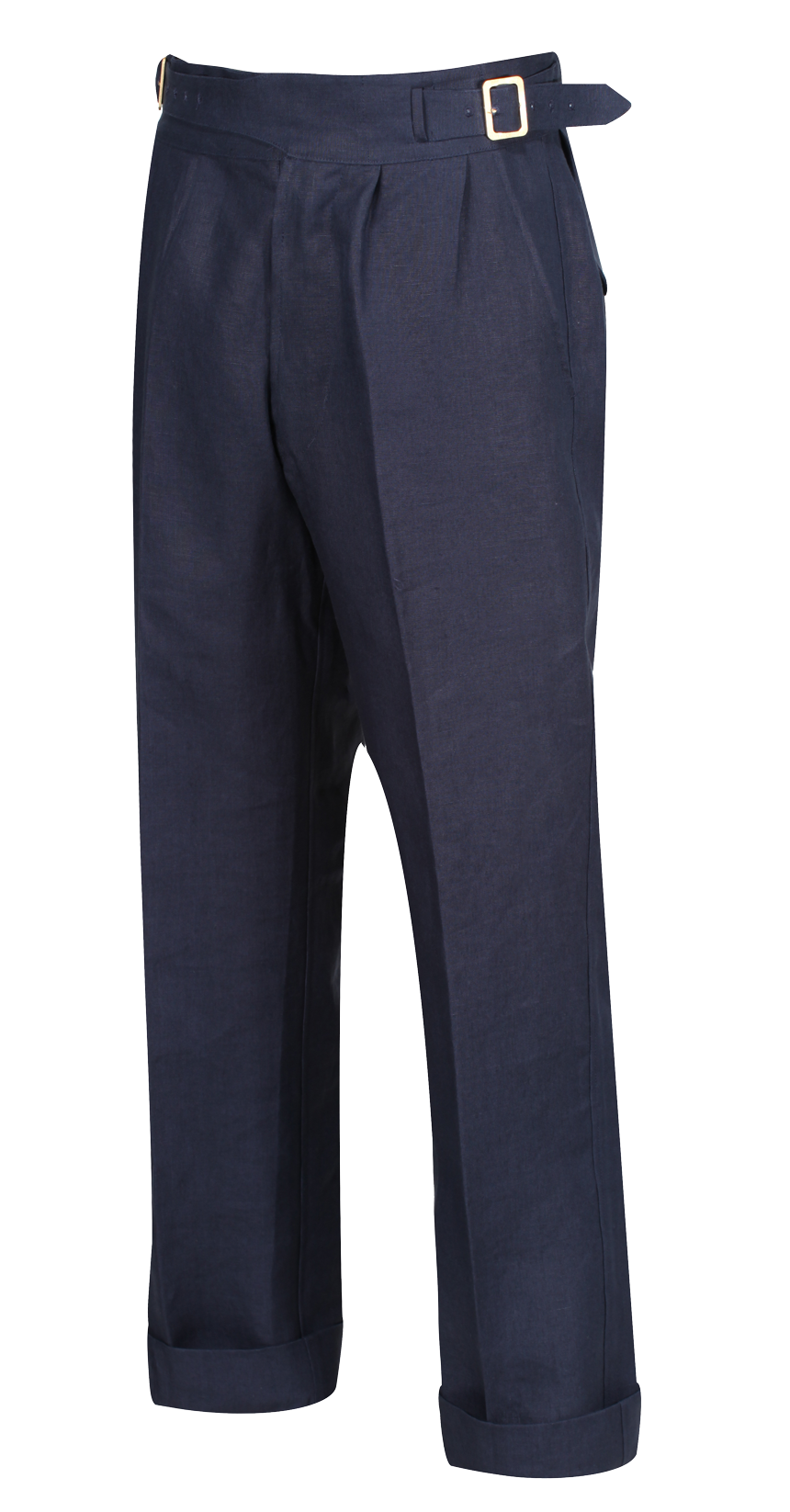1940s Laszlo trouser in Navy Irish linen