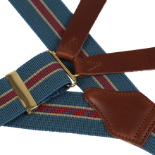Steel Blue & Burgundy Stripe brace