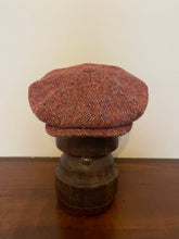 Red Donegal tweed News boy cap