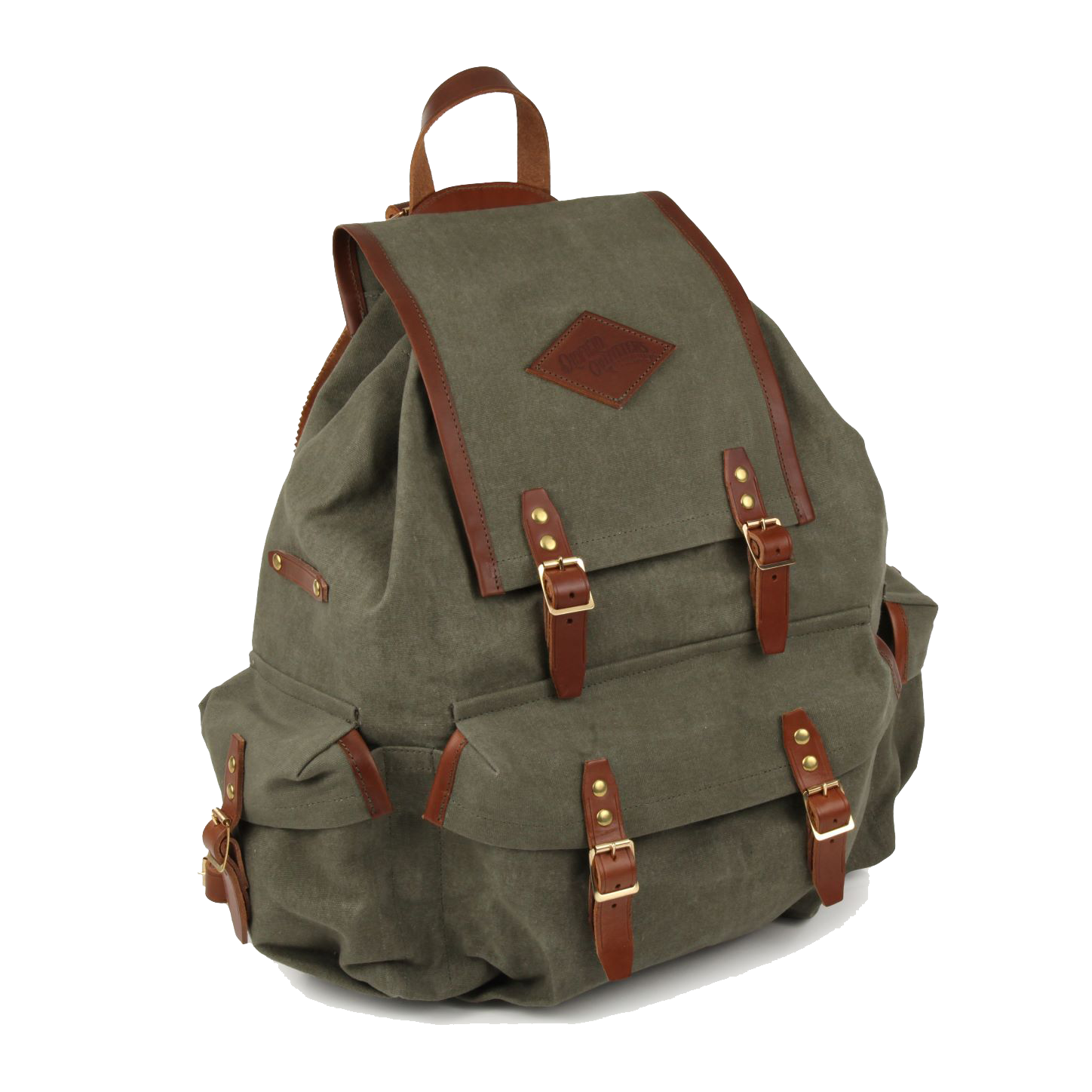 Olive green 2025 canvas backpack