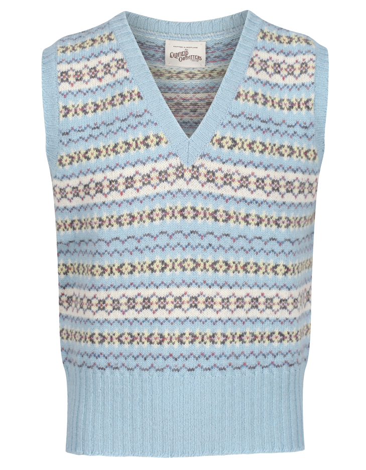 Sky Blue Fair Isle slipover
