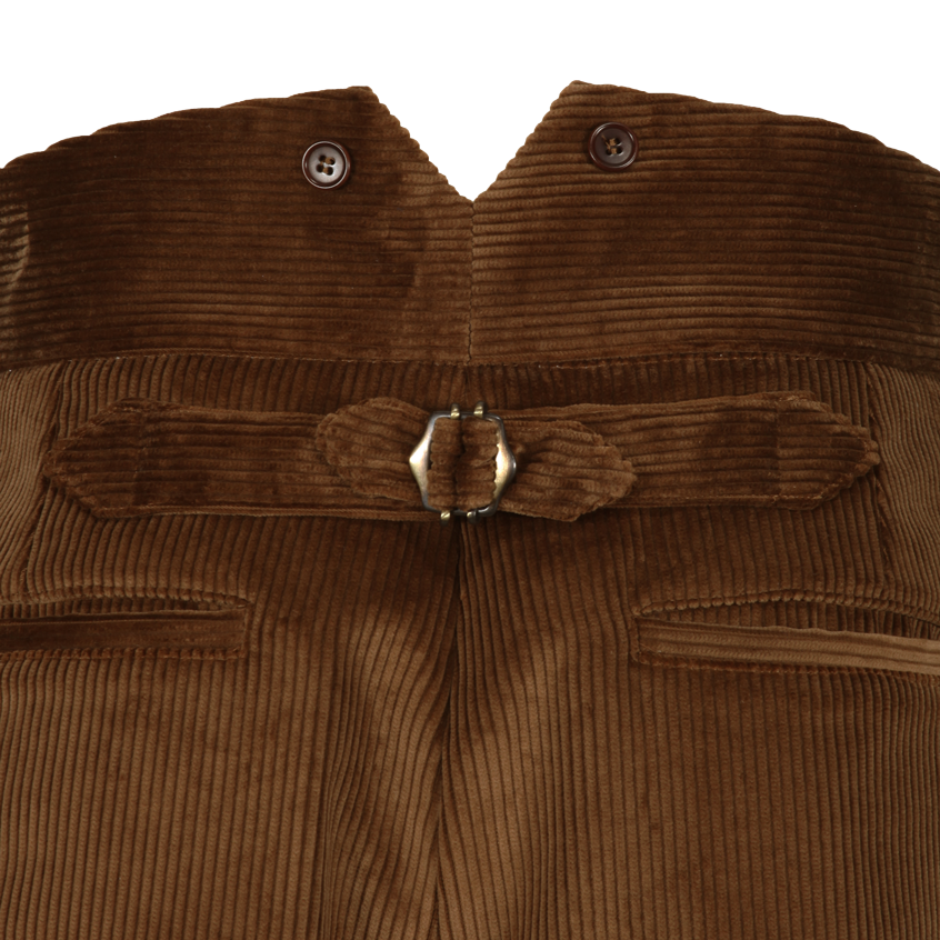 Benevento Mens Corduroy Trousers with pleats and side adjusters  BENEVENTO