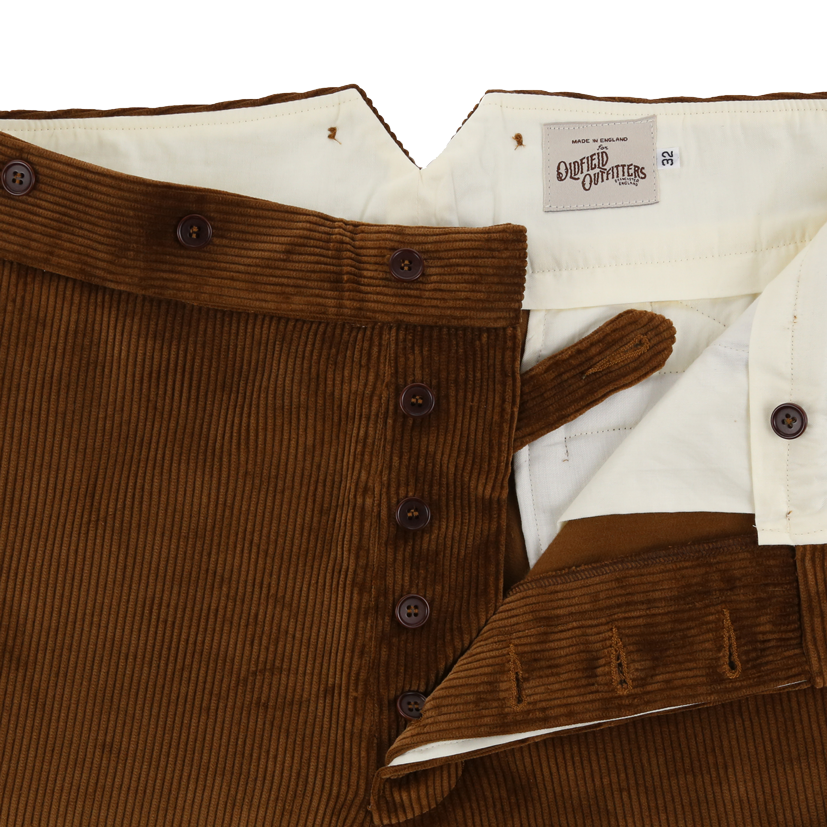Button fly trousers
