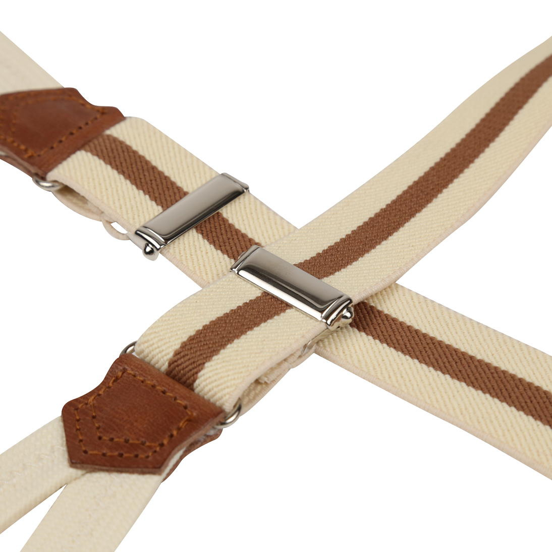 NARROW CREAM & BROWN BRACE