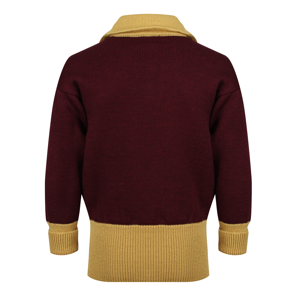 1920s Biker sweater in Old Red/Gold