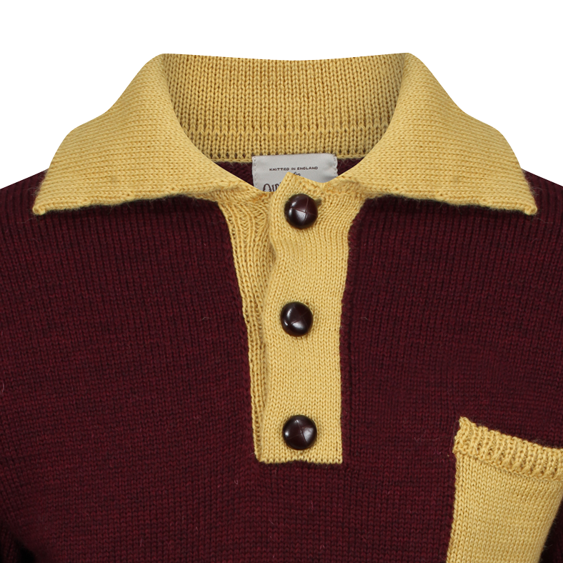 1920s Biker sweater in Old Red/Gold