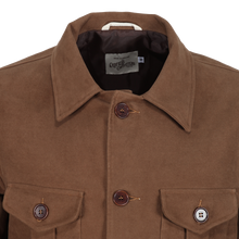1940s Safari Field Jacket in Brown Moleskin