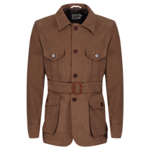 1940s Safari Field Jacket in Brown Moleskin
