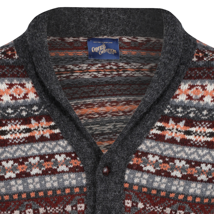 Fair isle cardigan sweater mens discount