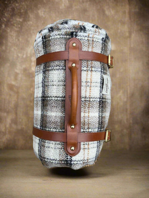 Picnic Blanket with leather blanket straps