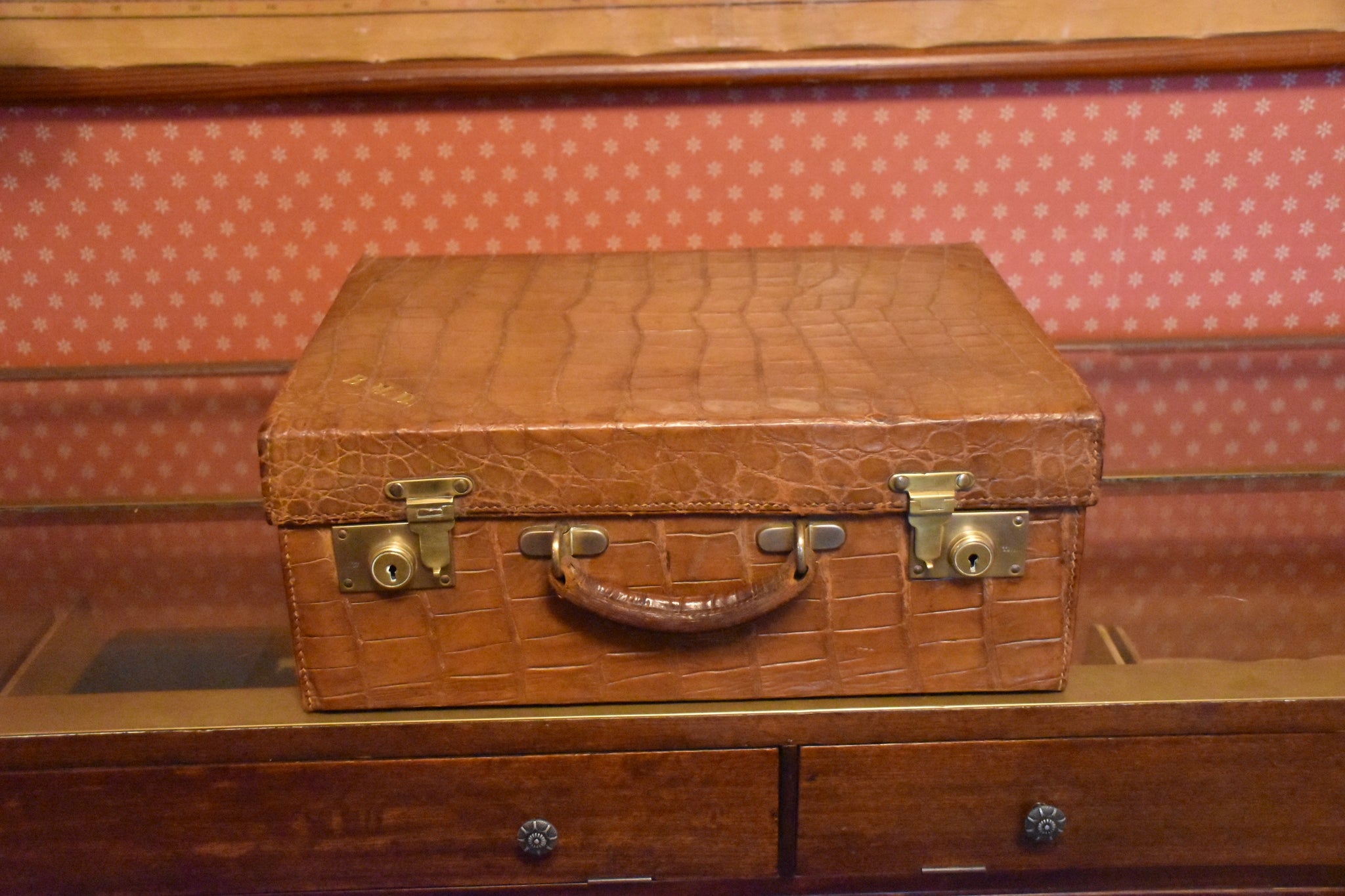 Antique 1920s Louis Vuitton Leather Suitcase