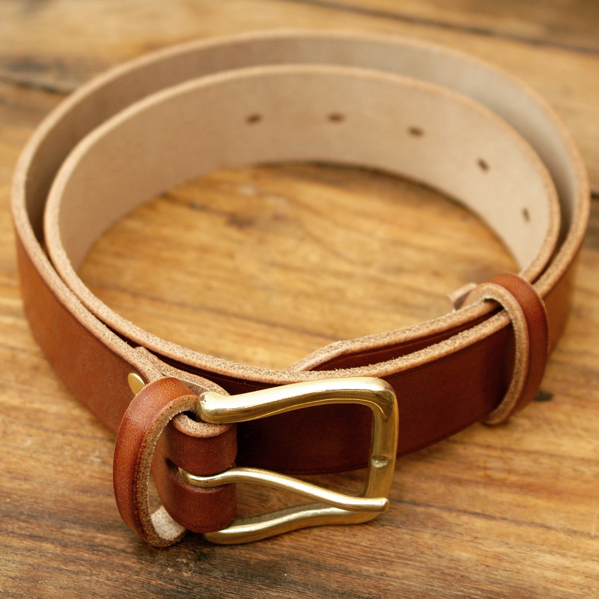 Hand crafted leather belt made in England