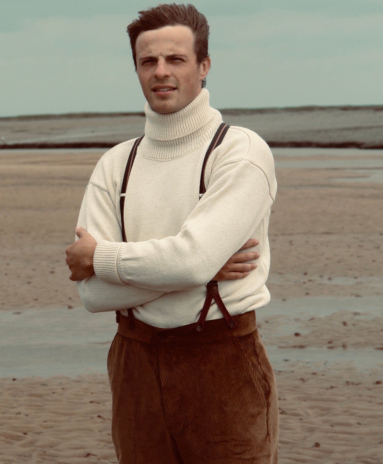 Wool polo neck sweater