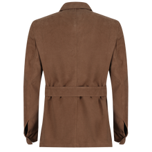 1940s Safari Field Jacket in Brown Moleskin